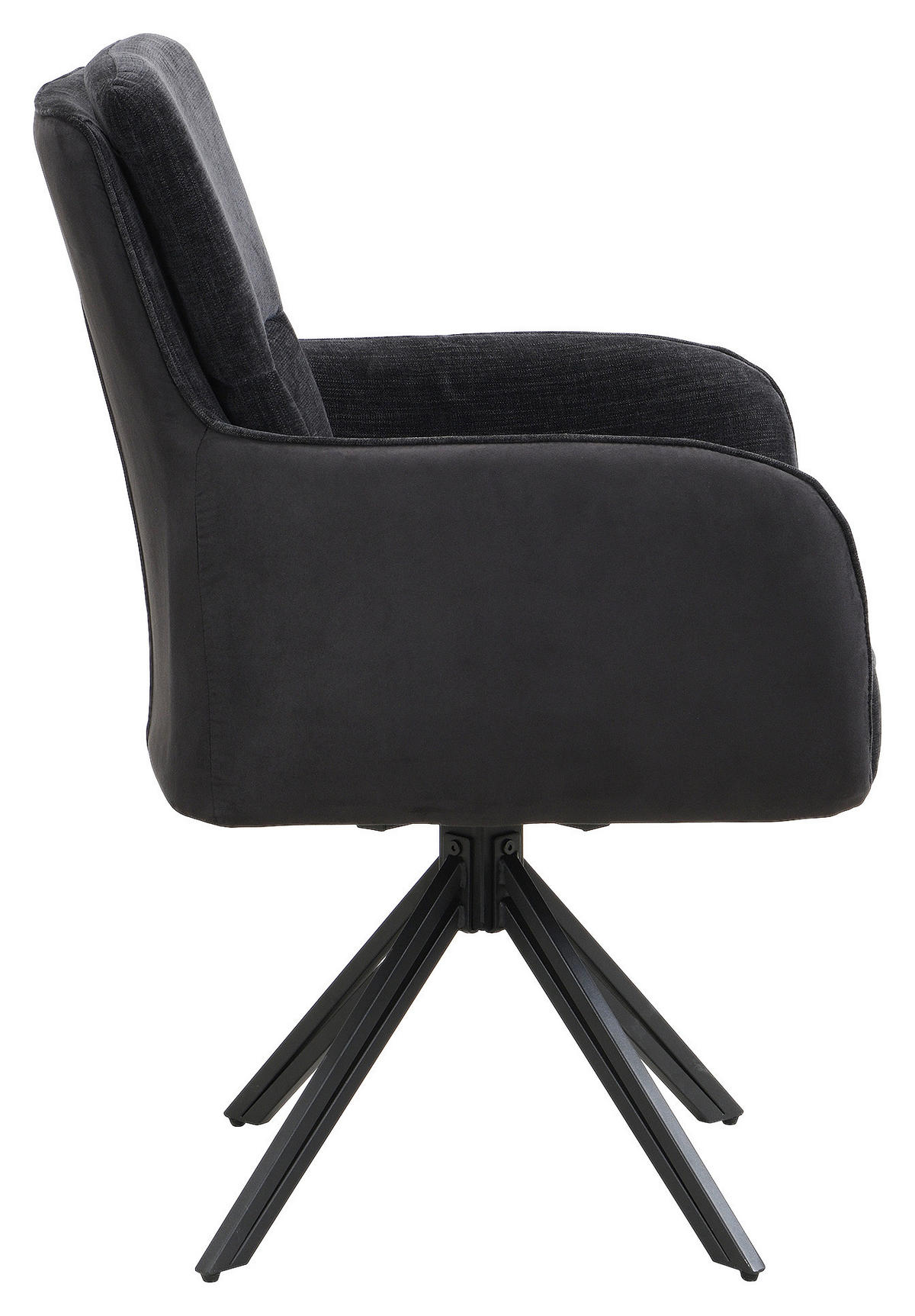 STUHL-SET - Schwarz, MODERN, Textil/Metall (62/94/70cm) - MID.YOU