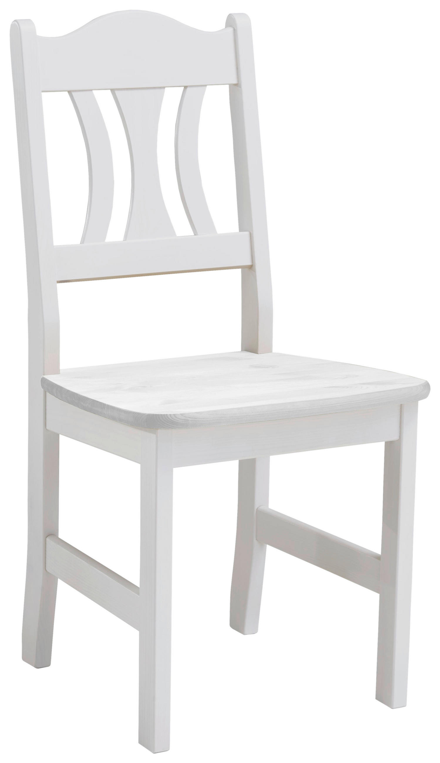 STUHL Weiß Kiefer massiv  - Weiß, ROMANTIK / LANDHAUS, Holz (44/92/45cm) - Boxxx