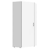 KOTNA OMARA, bela  - bela/barve aluminija, Konvencionalno, umetna masa/leseni material (80/185/80cm) - Xora