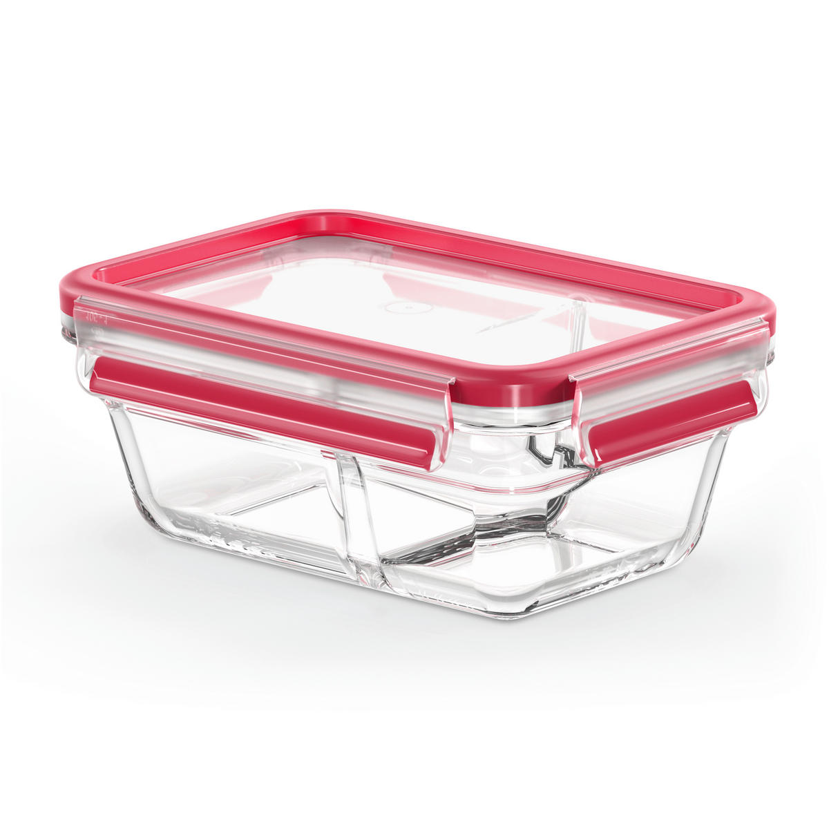 FRISCHHALTEDOSE CLIP & CLOSE GLAS 0,8 L  - Rot, Basics, Glas/Kunststoff (19,7/13,6/8cm) - Emsa