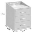 NACHTSCHRANK 47/61/46 cm  - Anthrazit/Silberfarben, Basics, Holzwerkstoff/Kunststoff (47/61/46cm) - Esposa