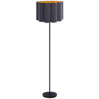 STEHLEUCHTE 40/150 cm    - Schwarz/Grau, Trend, Kunststoff/Textil (40/150cm) - Novel