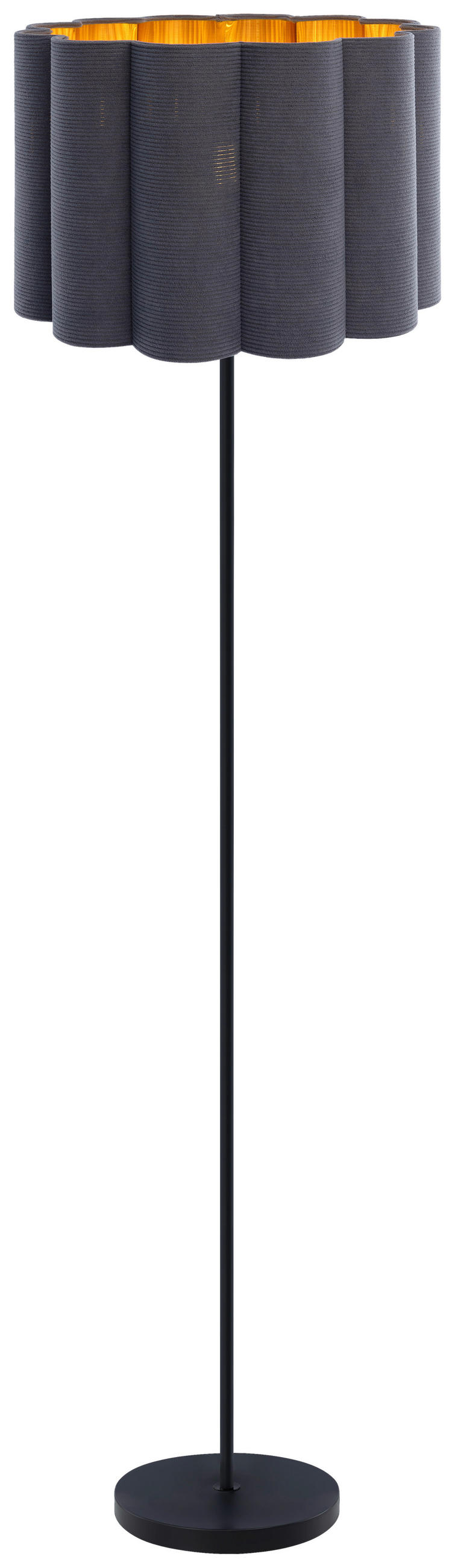 STEHLEUCHTE 40/150 cm    - Schwarz/Grau, Trend, Kunststoff/Textil (40/150cm) - Novel