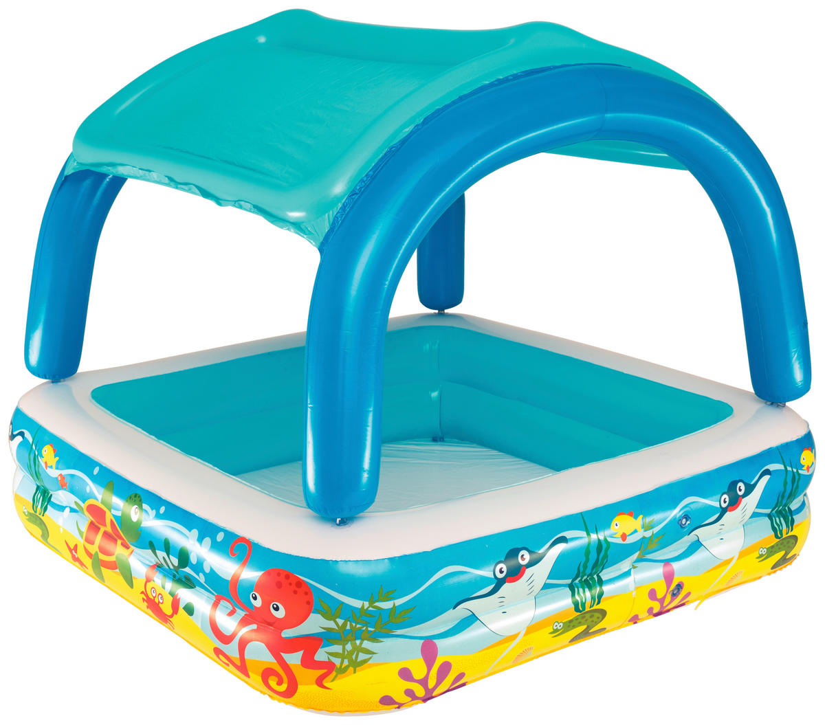 KINDERSCHWIMMBECKEN 140/140/114 cm  - Multicolor, Basics, Kunststoff (140/140/114cm)