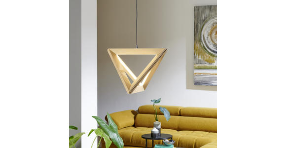 LED-HÄNGELEUCHTE 42/42/100 cm - Braun, Natur, Holz (42/42/100cm) - Dieter Knoll