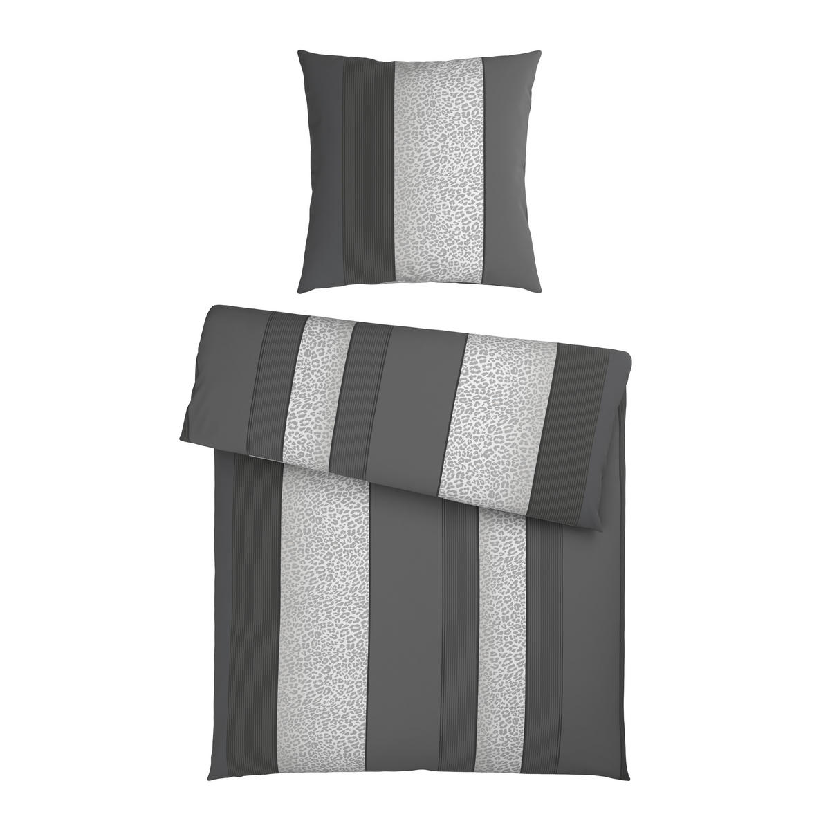 BETTWÄSCHE Flanell 135/200 cm  - Anthrazit, Textil (135/200cm) - Dieter Knoll