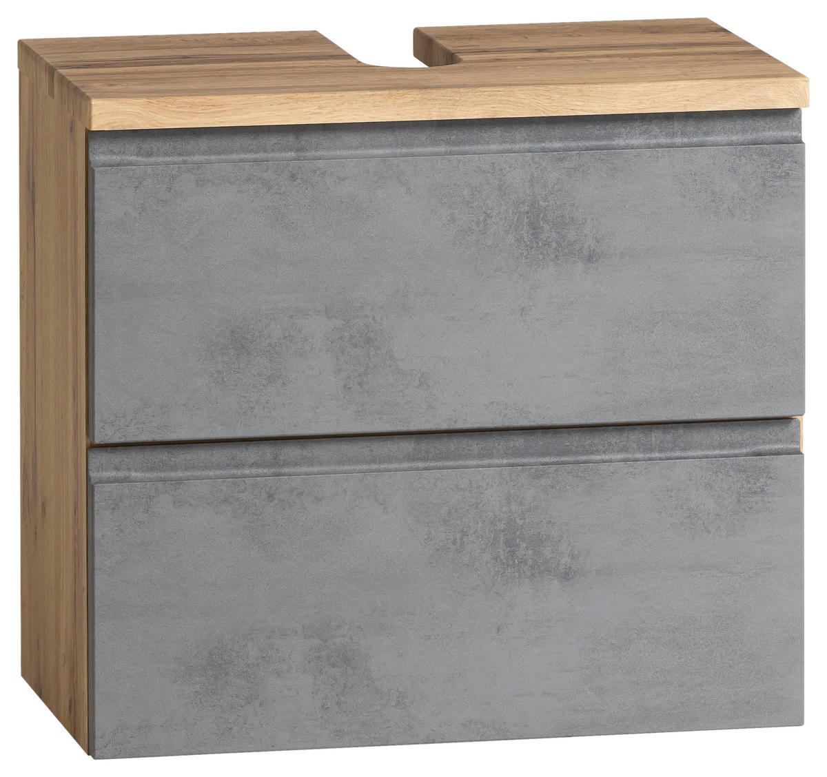 WASCHBECKENUNTERSCHRANK 60/56/35 cm  - Eiche Wotan/Hellgrau, MODERN, Holzwerkstoff (60/56/35cm) - Held