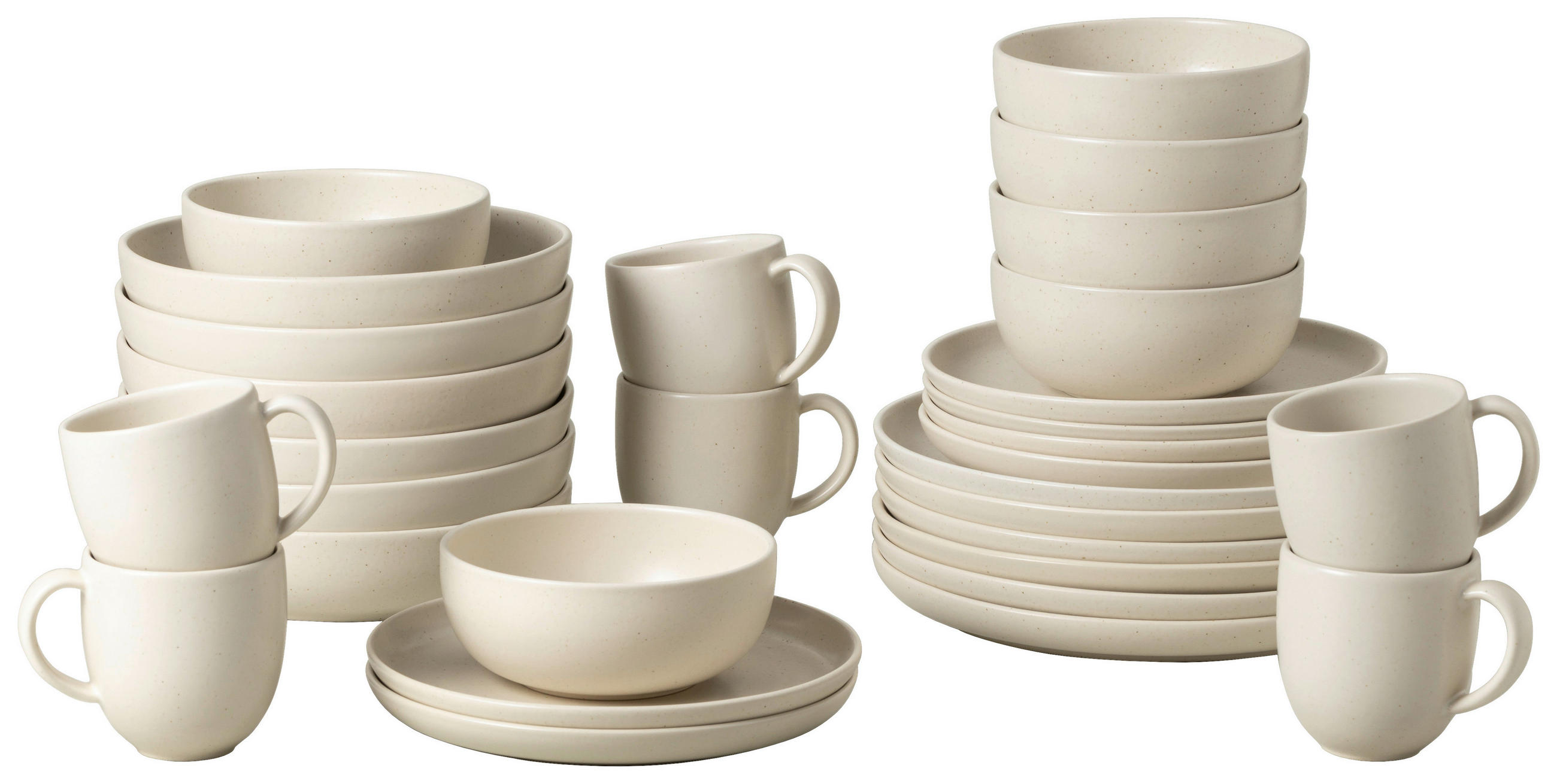KOMBISERVICE Creme PACIFICA 30-teilig 6 Personen  - Creme, Basics, Keramik - Costa Nova