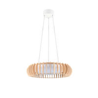 LED-PENDELLEUCHTE 60/150 cm    - Weiss/Naturfarben, Natur, Holz/Kunststoff (60/150cm)