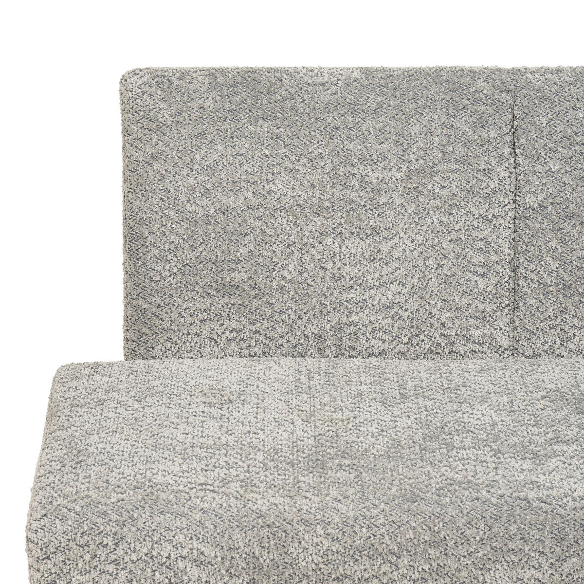 ECKBANK Metall, Textil Grau  - Schwarz/Grau, Konventionell, Textil/Metall (160/130cm) - MID.YOU