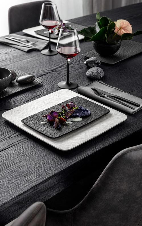 MĚLKÝ TALÍŘ, keramika, 17/28 cm - černá, Design, keramika (17/28cm) - Villeroy & Boch