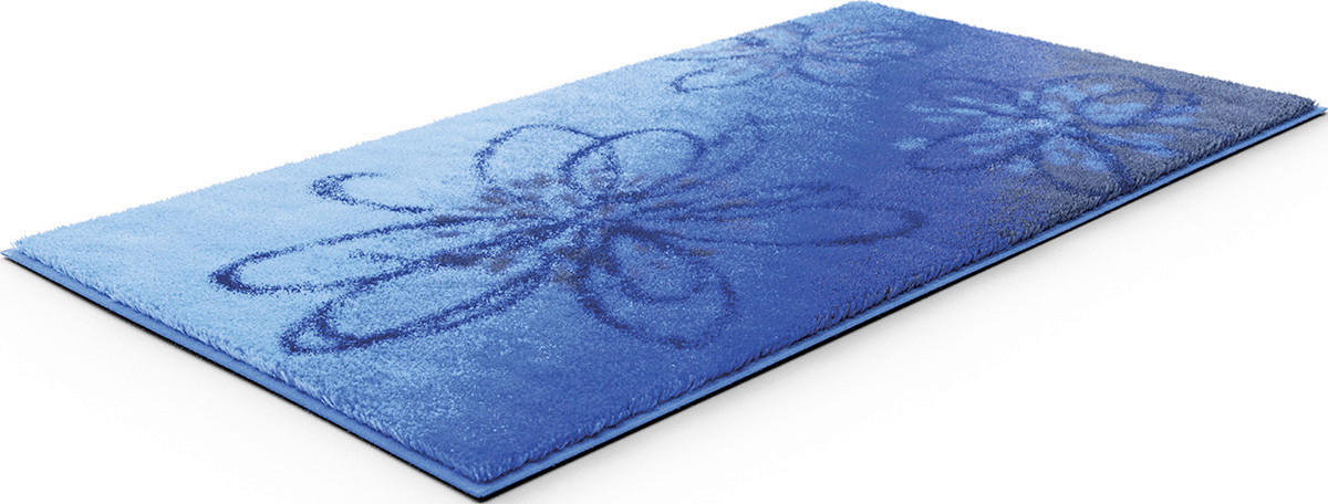 BADEMATTE Blau 70/120 cm  - Blau, KONVENTIONELL, Kunststoff/Textil (70/120cm) - Grund