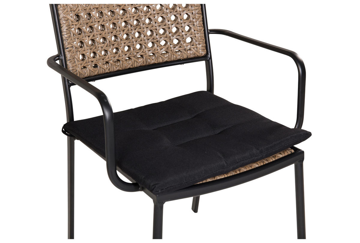 UTESTOLAR SET i metall, plast svart  - svart, Klassisk, metall/plast (56/80/59cm) - Gardenson