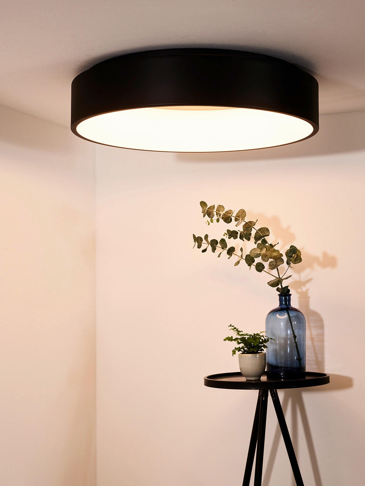 LED-DECKENLEUCHTE Talowe Led 60/60/13 cm   - Schwarz, Basics, Metall (60/60/13cm) - Lucide