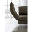 RÉCAMIERE in Echtleder Olivgrün  - Chromfarben/Olivgrün, Design, Leder/Metall (209/85-109/95-16cm) - Dieter Knoll