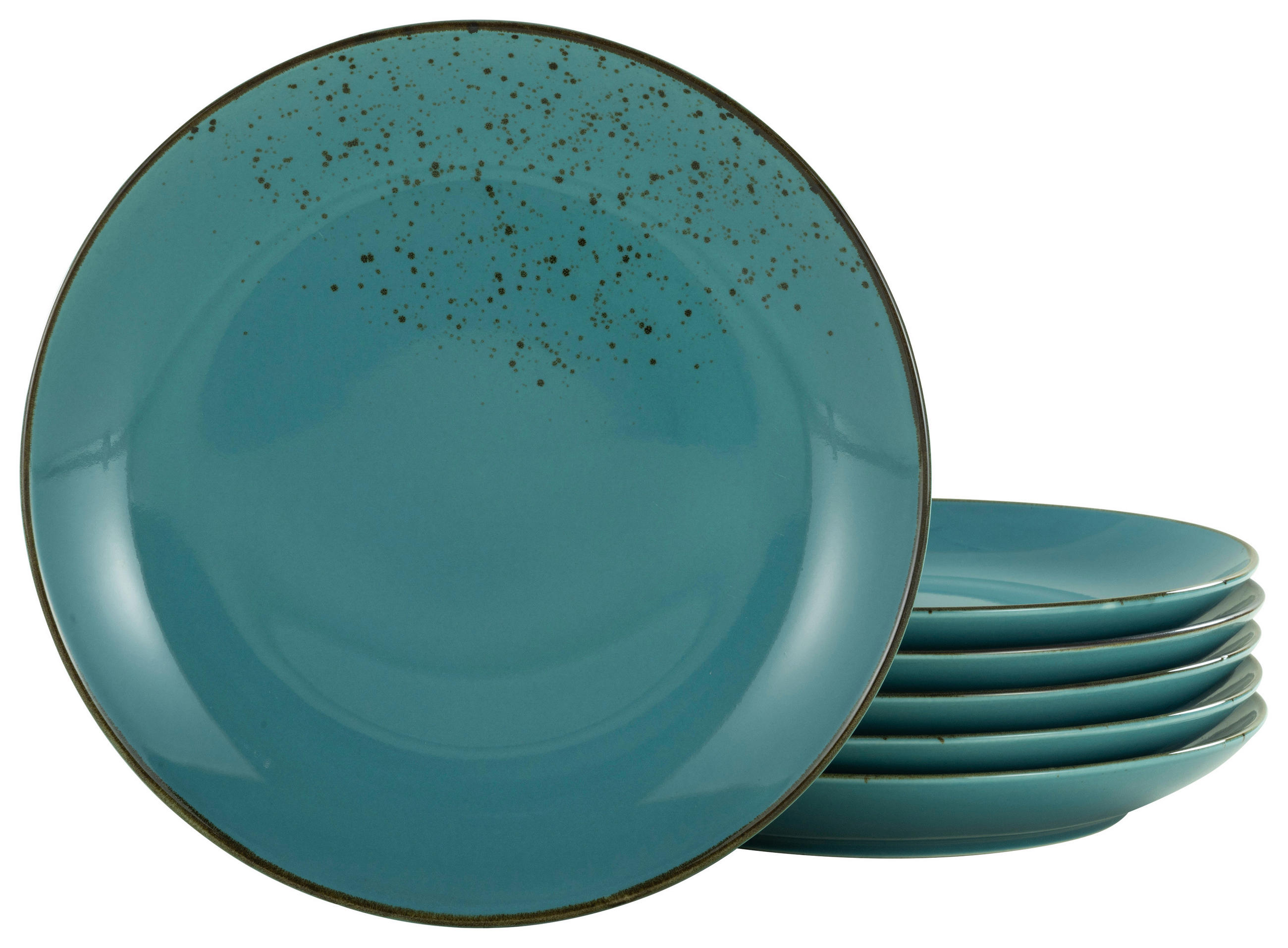 DESSERTTELLERSET Türkis 6-teilig 21 cm  - Türkis, Trend, Keramik (21cm) - Creatable