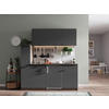 MODULKÖK 180 cm   i grå  - aluminiumfärg/grå, Basics, trämaterial/plast (180cm) - Respekta
