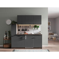 KÜCHENBLOCK 180 cm   in Grau  - Eichefarben/Alufarben, Basics, Holzwerkstoff/Kunststoff (180cm) - Respekta