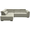 ECKSOFA in Struktur Greige  - Greige/Schwarz, Design, Kunststoff/Textil (205/284cm) - MID.YOU