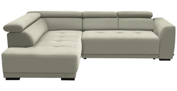 ECKSOFA in Struktur Greige 205/284 cm - Greige/Schwarz, Design, Kunststoff/Textil (205/284cm) - Xora