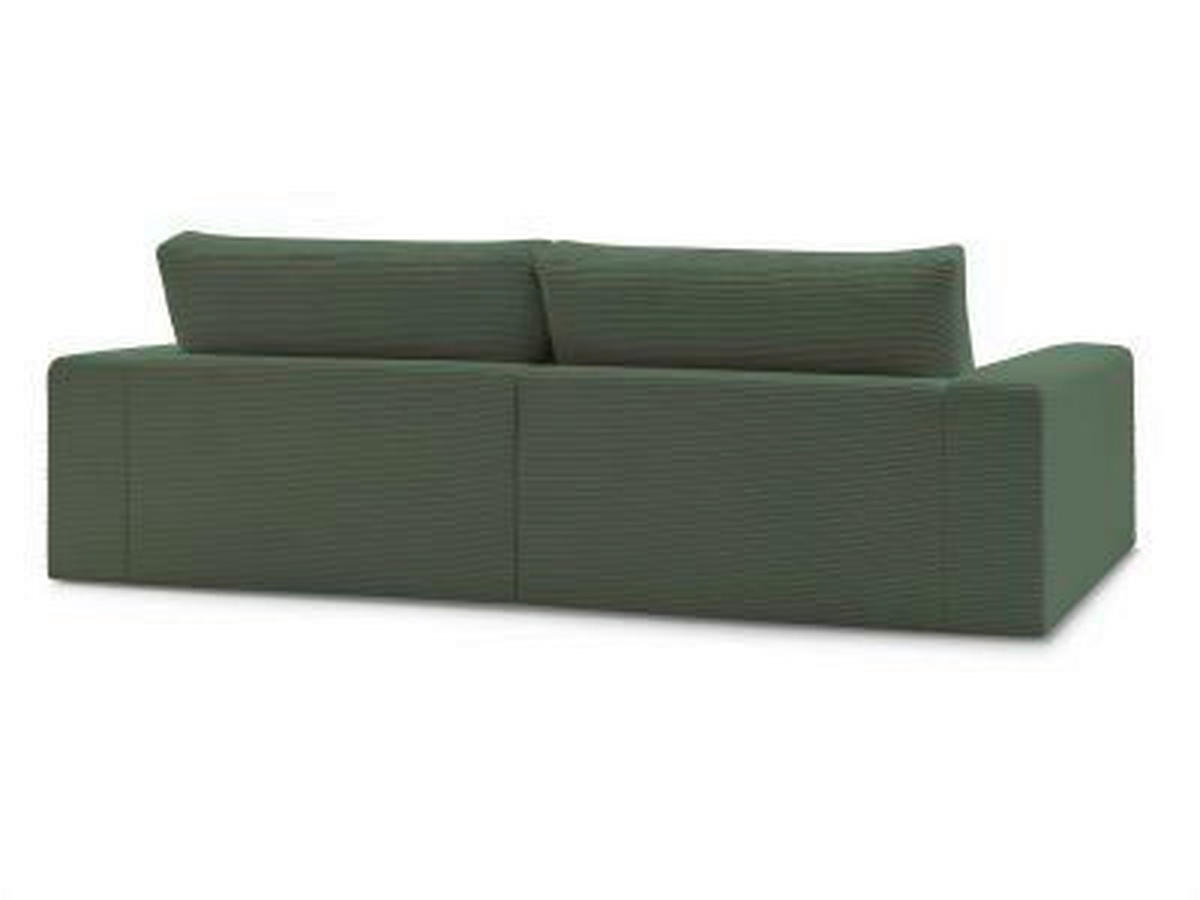 3-SITZER-SOFA LEONARD Cord Dunkelgrün  - Dunkelgrün/Schwarz, MODERN, Kunststoff/Textil (234/77/109cm)