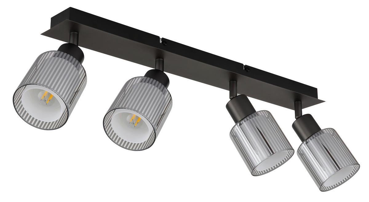 STRAHLER 56/8/18,6 cm   - Schwarzchrom/Weiß, Basics, Glas/Metall (56/8/18,6cm) - Globo