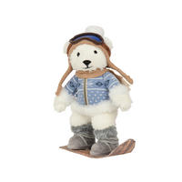 VÁNOČNÍ FIGURKA - bílá/modrá, Basics, plast (24/14/33cm)
