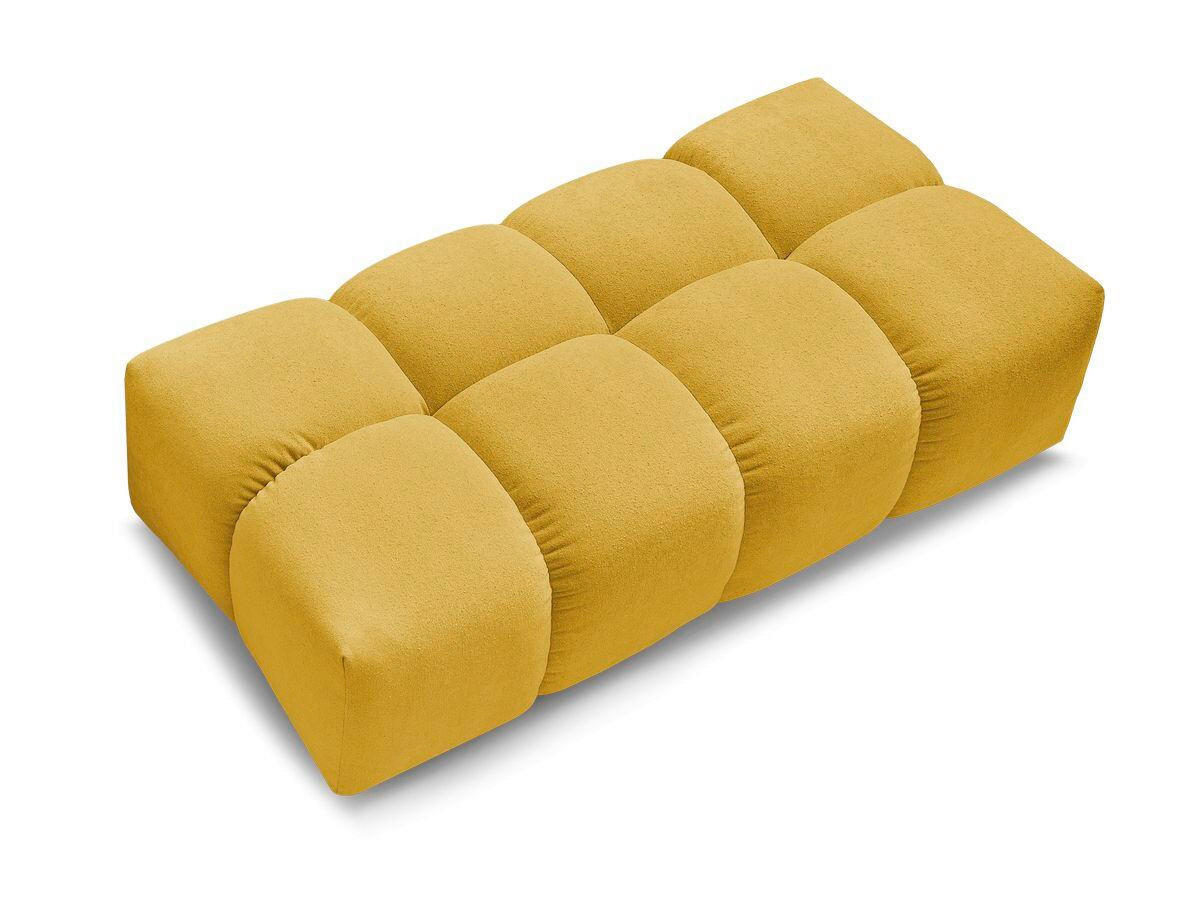 HOCKER EVEREST Struktur Gelb  - Gelb/Schwarz, MODERN, Kunststoff/Textil (140/70/40cm)