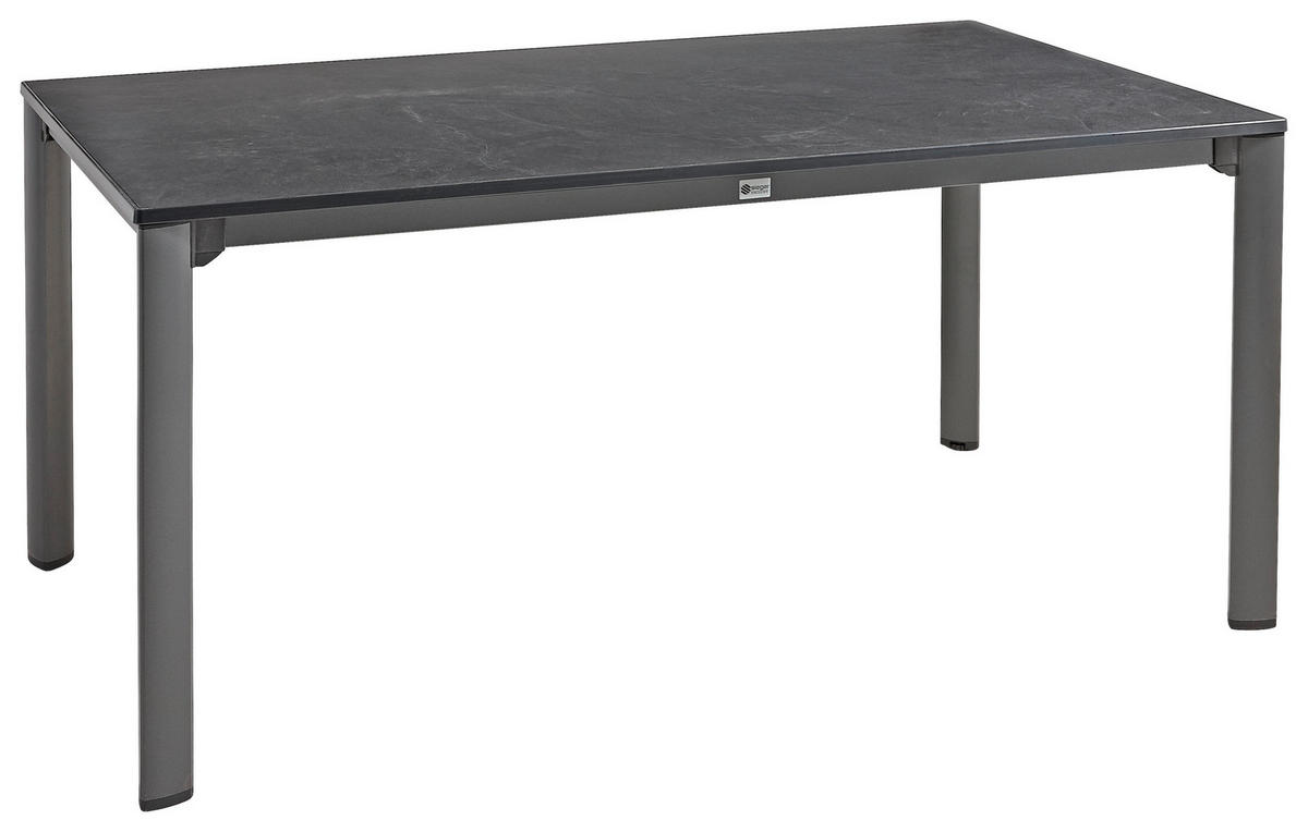 GARTENTISCH Metall Anthrazit rechteckig  - Anthrazit/Grau, Basics, Metall (165/95/74cm) - Sieger