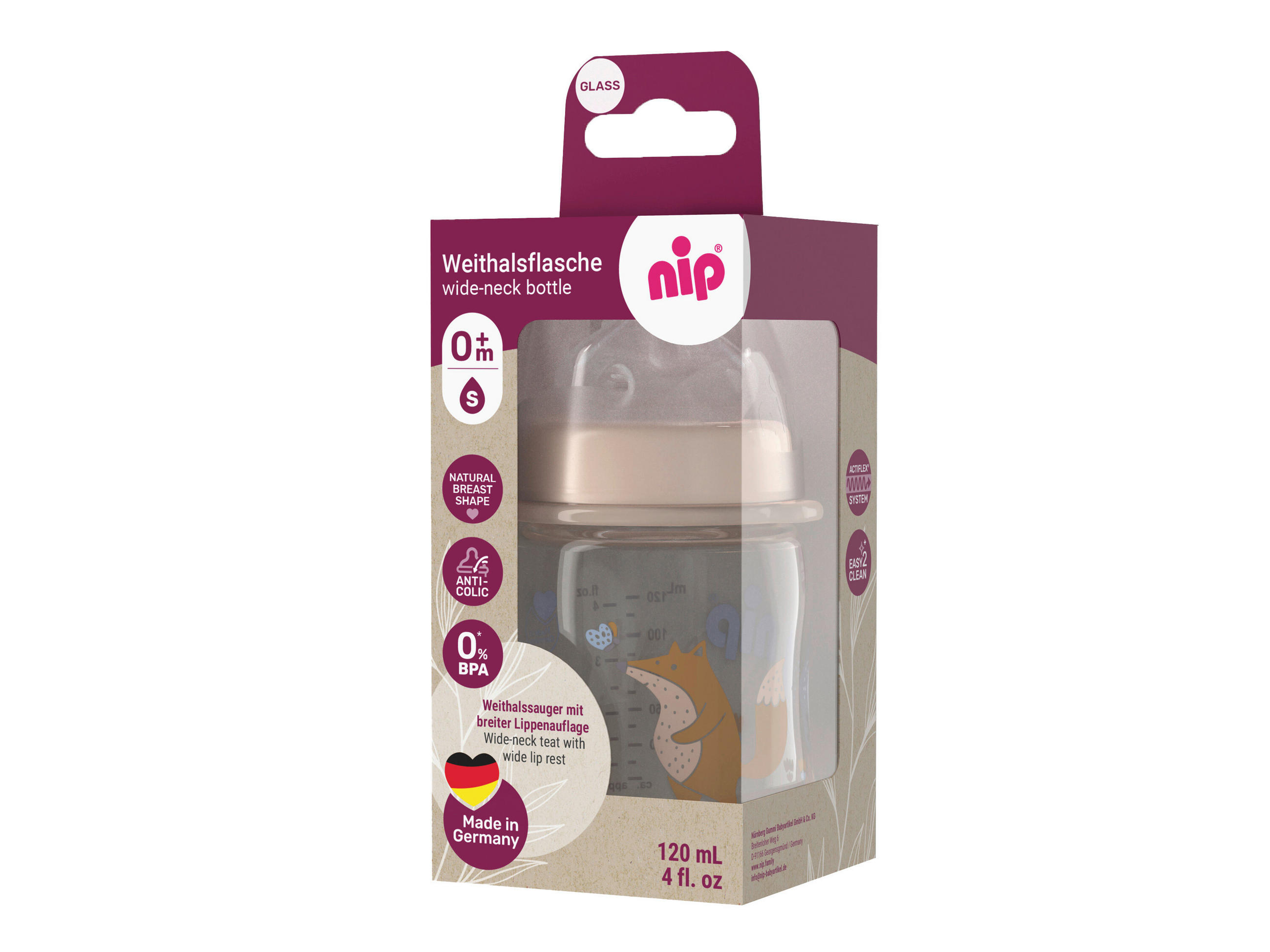 DETSKÁ FĽAŠA - béžovohnedá, Basics, plast (7/13,5/7cm)