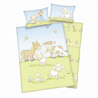 BABYBETTWÄSCHESET 100/135 cm  - Blau/Weiss, Basics, Textil (100/135cm) - Herding