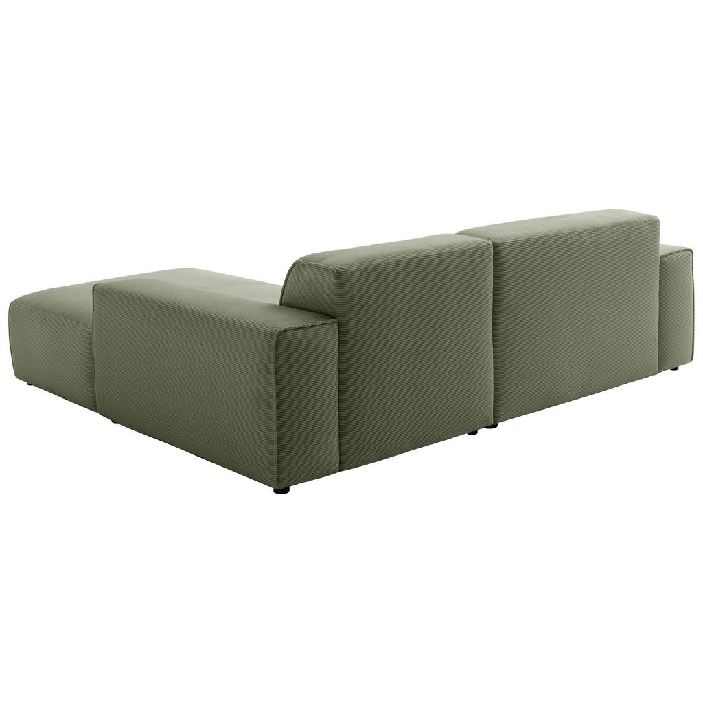 Thumbnail - Pure Home Lifestyle Ecksofa, Olivgrün, Textil, 3-Sitzer, Ottomane rechts, L-Form, 230x189 cm, Goldenes M, Oeko-Tex® Stan...