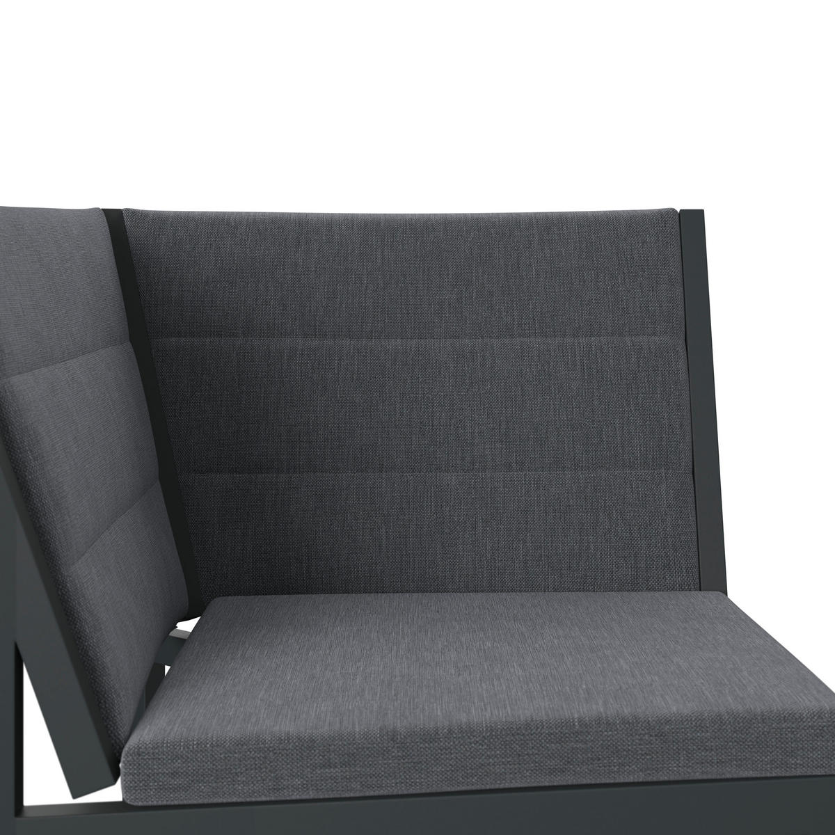 LOUNGEECKTEIL  - Anthrazit/Grau, MODERN, Textil/Metall (62/82/62cm) - Amatio