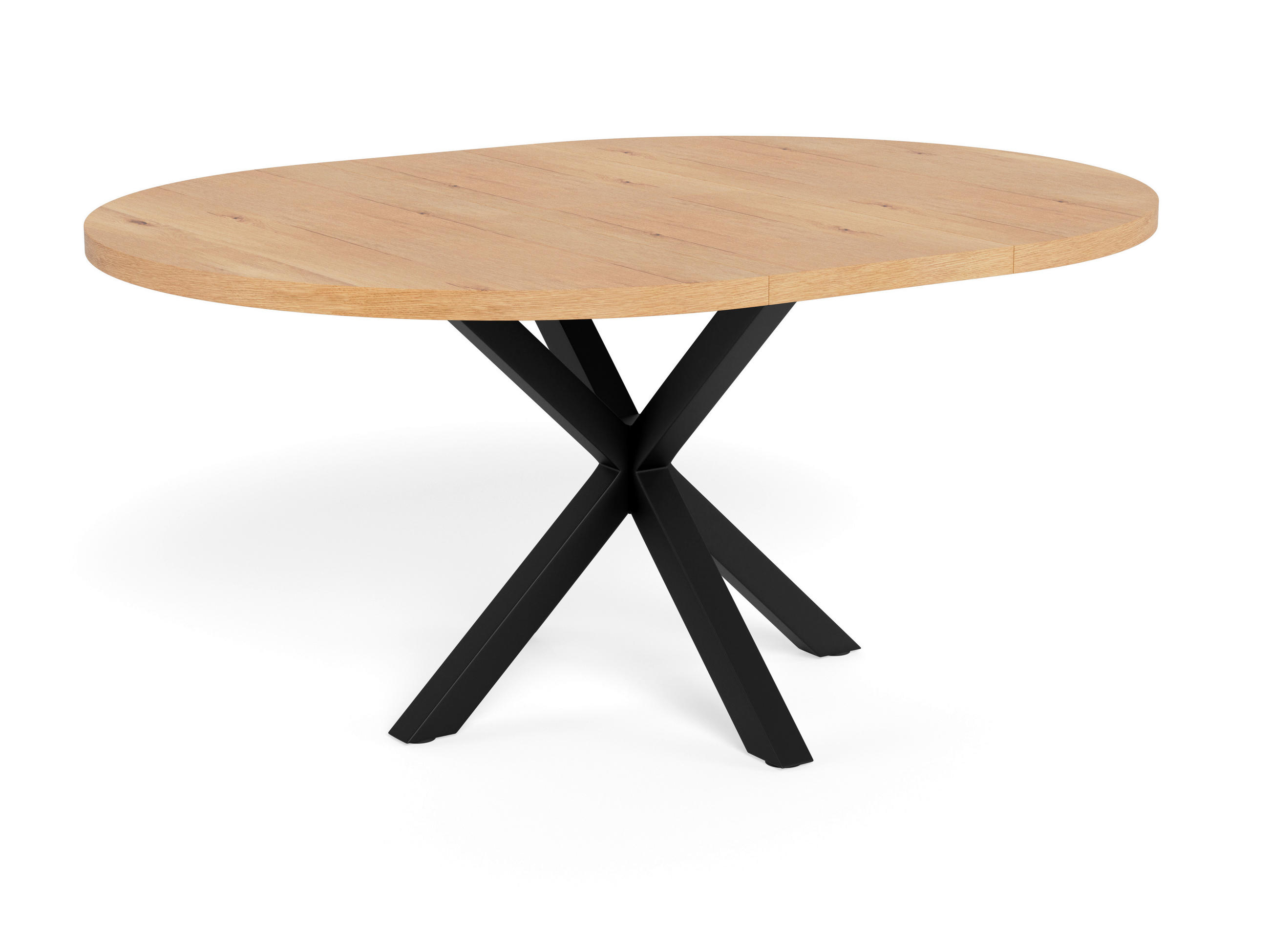 ESSTISCH in Holz, Metall, Holzwerkstoff 120(160)/120/76 cm  - Wildeiche/Schwarz, Design, Holz/Holzwerkstoff (120(160)/120/76cm) - MID.YOU