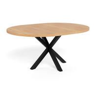 ESSTISCH in Holz, Metall, Holzwerkstoff 120(160)/120/76 cm  - Wildeiche/Schwarz, Design, Holz/Holzwerkstoff (120(160)/120/76cm) - MID.YOU