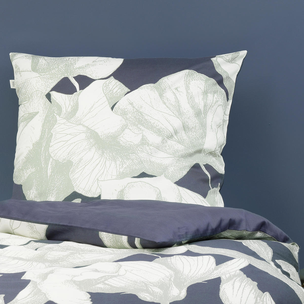 WENDEBETTWÄSCHE Camille Satin 135/200 cm  - Beige/Dunkelblau, Design, Textil (135/200cm) - Schöner Wohnen