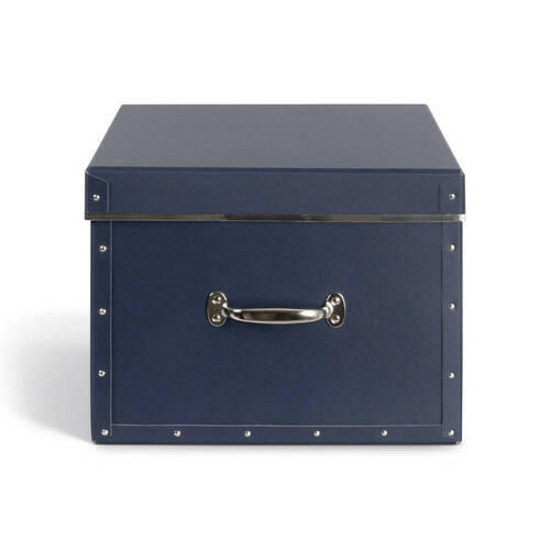 AUFBEWAHRUNGSBOX    51/38/28.5 cm  - Dunkelblau, Basics, Karton/Papier (51/38/28.5cm)