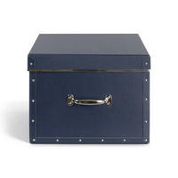 AUFBEWAHRUNGSBOX    51/38/28.5 cm  - Dunkelblau, Basics, Karton/Papier (51/38/28.5cm)