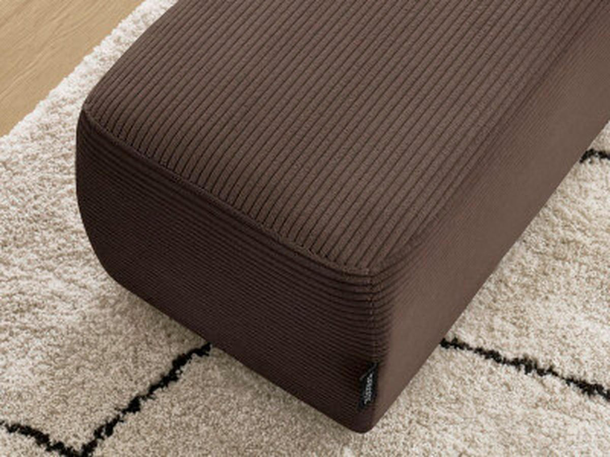 HOCKER ATILLA Cord Taupe  - Taupe/Schwarz, MODERN, Kunststoff/Textil (92/44/48cm)