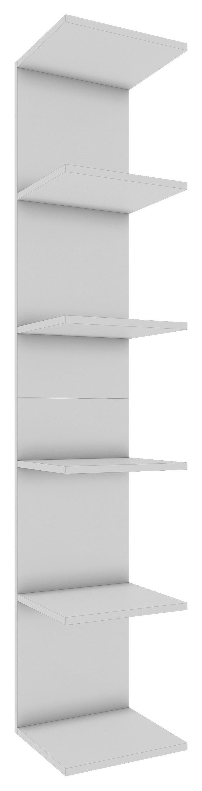 WANDREGAL Weiß  - Weiß, MODERN, Holzwerkstoff (35/180/30cm) - MID.YOU