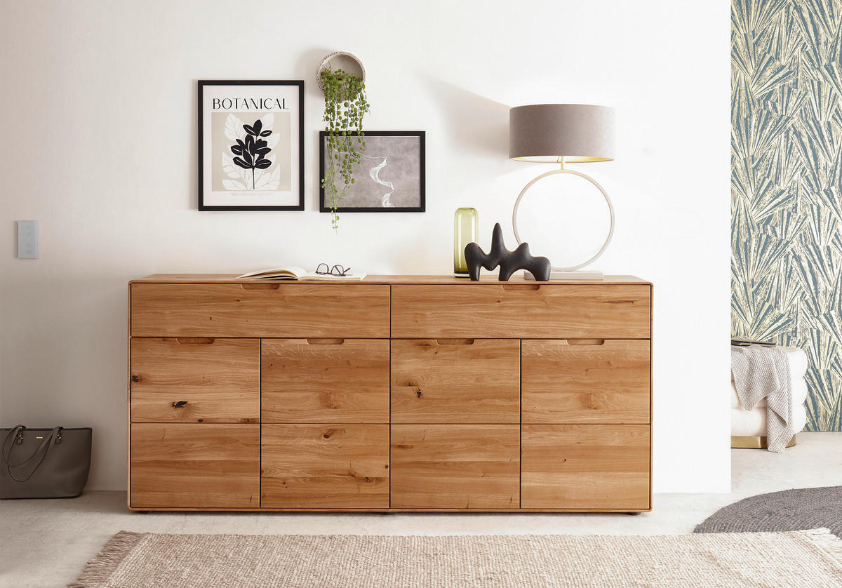 KOMMODE , 200/91/40 cm, 2 Schublade(n)  - Wildeiche, Design, Holz (200/91/40cm) - Livetastic