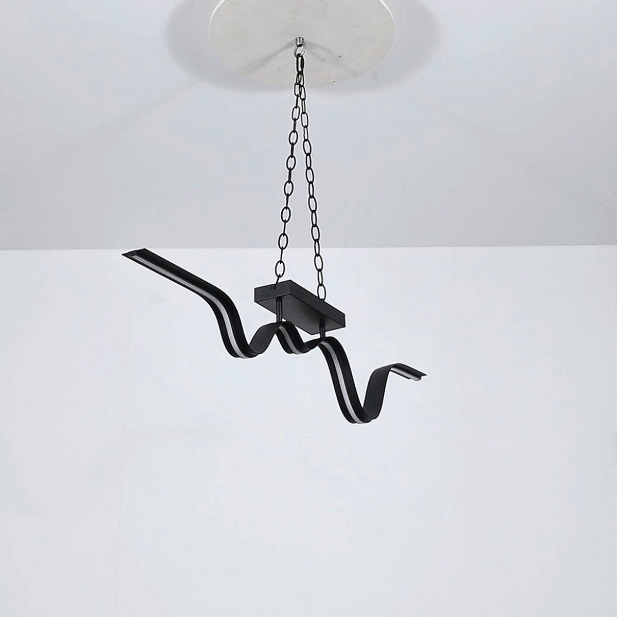 DECKENLEUCHTE 100/8/20,5 cm   - Schwarz, Trend, Kunststoff/Metall (100/8/20,5cm) - Collet's Monde