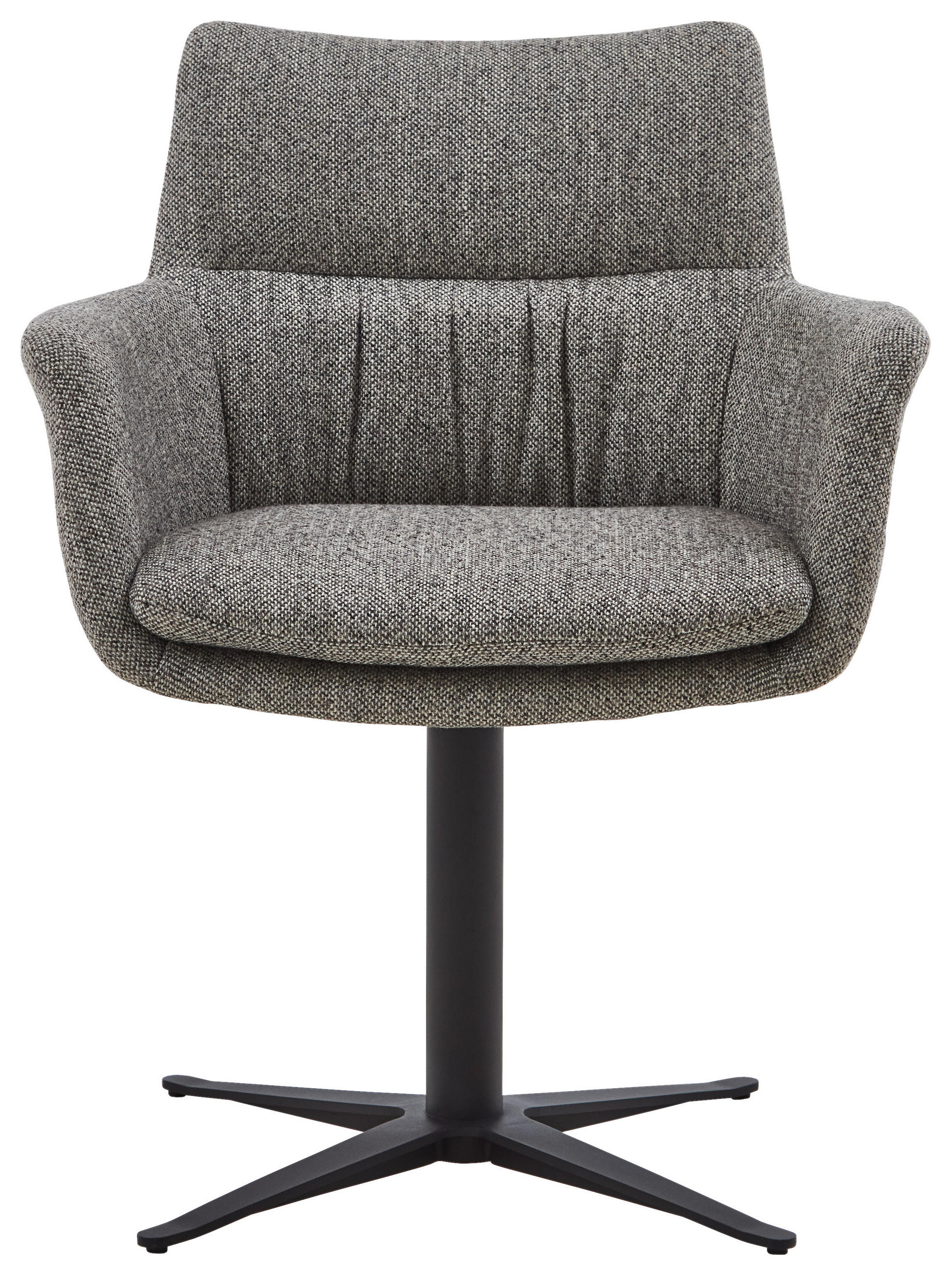 ARMLEHNSTUHL  in Eisen Webstoff  - Schwarz/Grau, Design, Textil/Metall (64/84/66cm) - Valdera