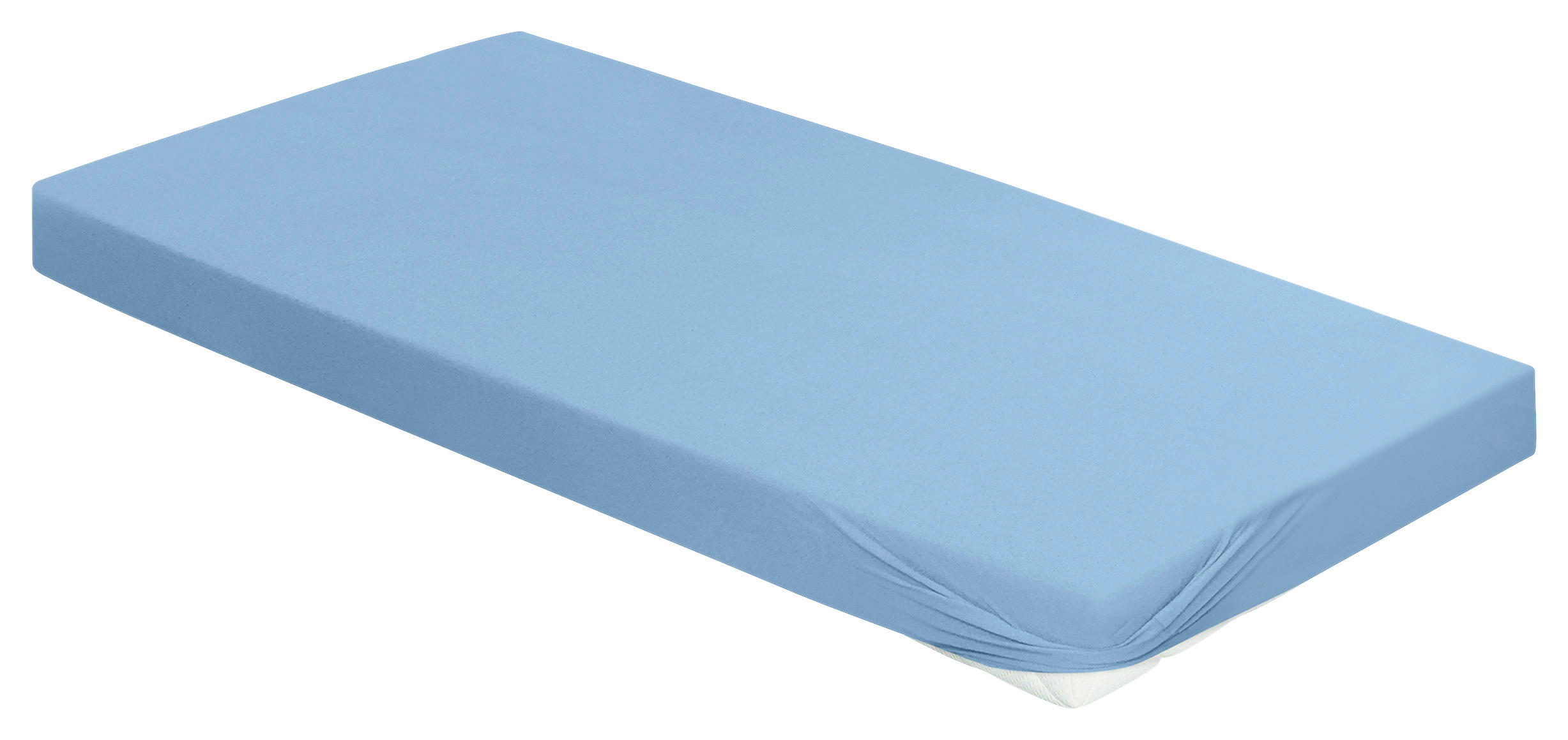 SPANNBETTTUCH Jersey  - Hellblau, KONVENTIONELL, Textil (100/200cm) - Irisette