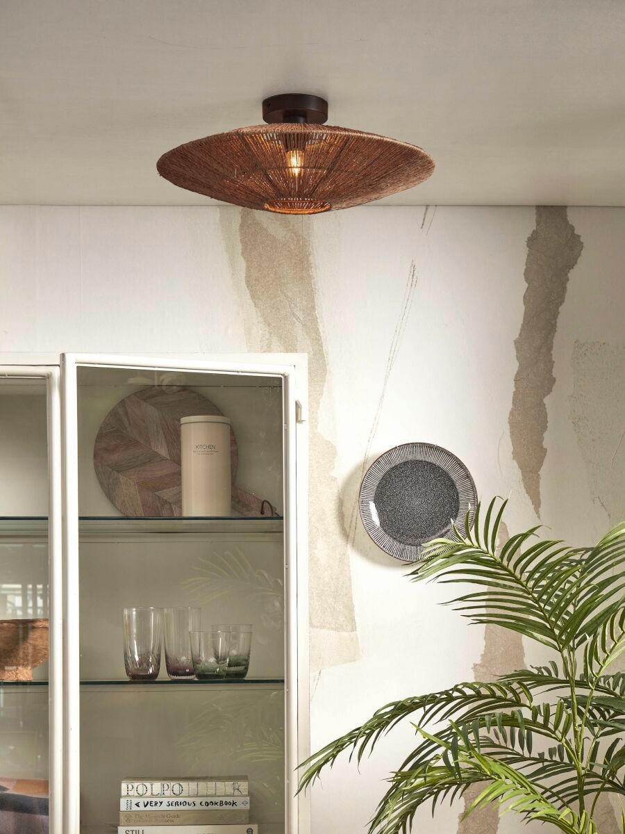 DECKENLEUCHTE GOOD&MOJO 40/40/12 cm - Naturfarben, Trend (40/40/12cm) - Good & Mojo