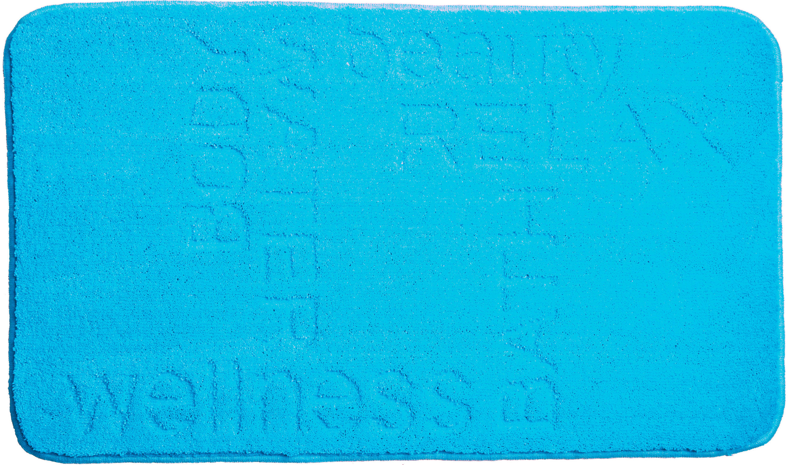 BADEMATTE Blau 60/90 cm  - Blau, Basics, Kunststoff/Textil (60/90cm) - Grund