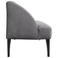 SITZBANK in Textil Dunkelgrau  - Dunkelgrau/Schwarz, KONVENTIONELL, Textil/Metall (197/85/72cm) - Moderano