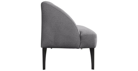 SITZBANK in Textil Dunkelgrau - Dunkelgrau/Schwarz, KONVENTIONELL, Textil/Metall (197/85/72cm) - Moderano