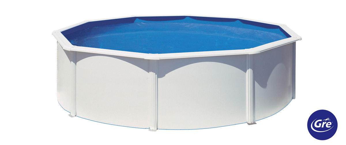 POOL-SET 2024 350/120 cm  - Weiß, KONVENTIONELL, Metall (350/120cm) - Gre