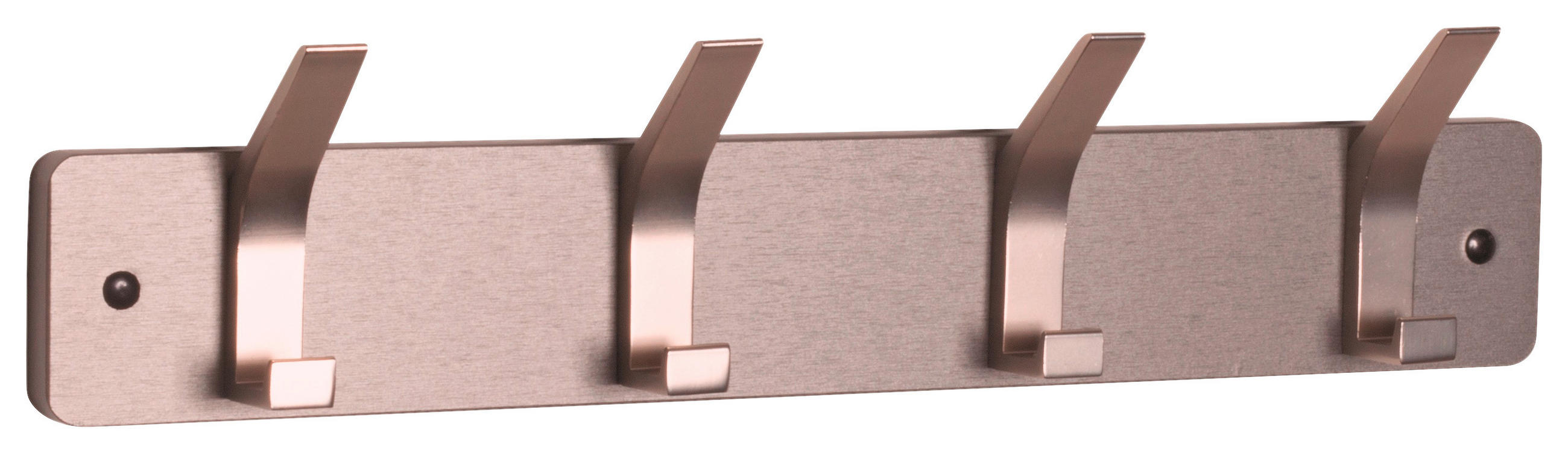 HAKENLEISTE  in Grau, Edelstahlfarben  - Edelstahlfarben/Grau, MODERN, Holzwerkstoff/Metall (45/10/6cm)